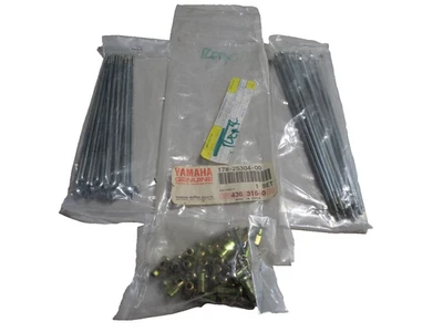 Conjunto de raios traseiros com mamilos NOS Yamaha 1988-1990 DT50 17W-25304-00 Qtd. 36 - Imagem 1 de 4