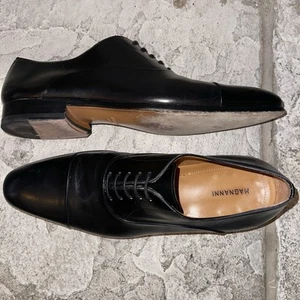Neuwertige Magnanni Segovia Curri Spanien schwarze elegante Lederschuhe mit Zehenkappe Oxford 11,5 - Bild 1 von 9
