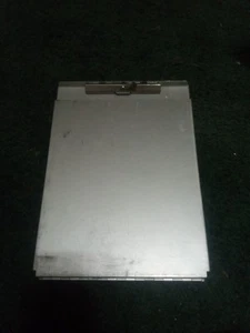 Vintage Aluminum Police Clipboard Very Nice Opens 2 Ways Back Compartment Rare - Picture 1 of 24
