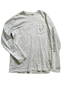 Camiseta Vineyard Vines Niño Manga Larga Blanca Talla L Bolsillo Frontal - 26 - Imagen 1 de 6