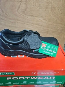 SICHERHEIT ARBEIT SCHUHE LEDER STAHLKAPPE KLICK SCHWARZ HERREN/DAMEN GRÖSSEN 6 - Bild 1 von 1