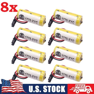 8pcs 1800mAh 3V 1770-XYC PLC Battery For PLC-5 1770-XYC/A 1770-XYB 1756-BA1 US - Picture 1 of 8