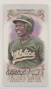 2021 Topps Allen & Ginter's Mini A&G Back Rickey Henderson #30 HOF