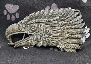 Hebilla de cinturón vintage de águila artesanal de metal Indiana - Imagen 1 de 2