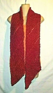 Handgefertigter langer weicher warmer Strickschal mit Struktur - Bild 1 von 3