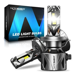NOVSIGHT H4 9003 HB2 LED Headlight Bulbs Kit High-Low Beam 6500K 60000LM White - Picture 1 of 10
