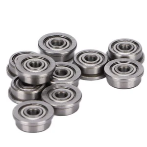 10 Stück Flanschkugellager Grau Langlebige Miniatur Metall Doppelt Geschirm Kit - Bild 1 von 24