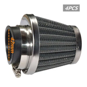 4x 42mm Universal Kegelfilter Luftfilter Air Filter Motorrad ATV Roller Go-kart - Bild 1 von 6