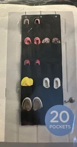 US 1-pack New 20 Pocket Over the Door Shoe Organizer Rack Hanging Storage Hanger - Picture 1 of 3