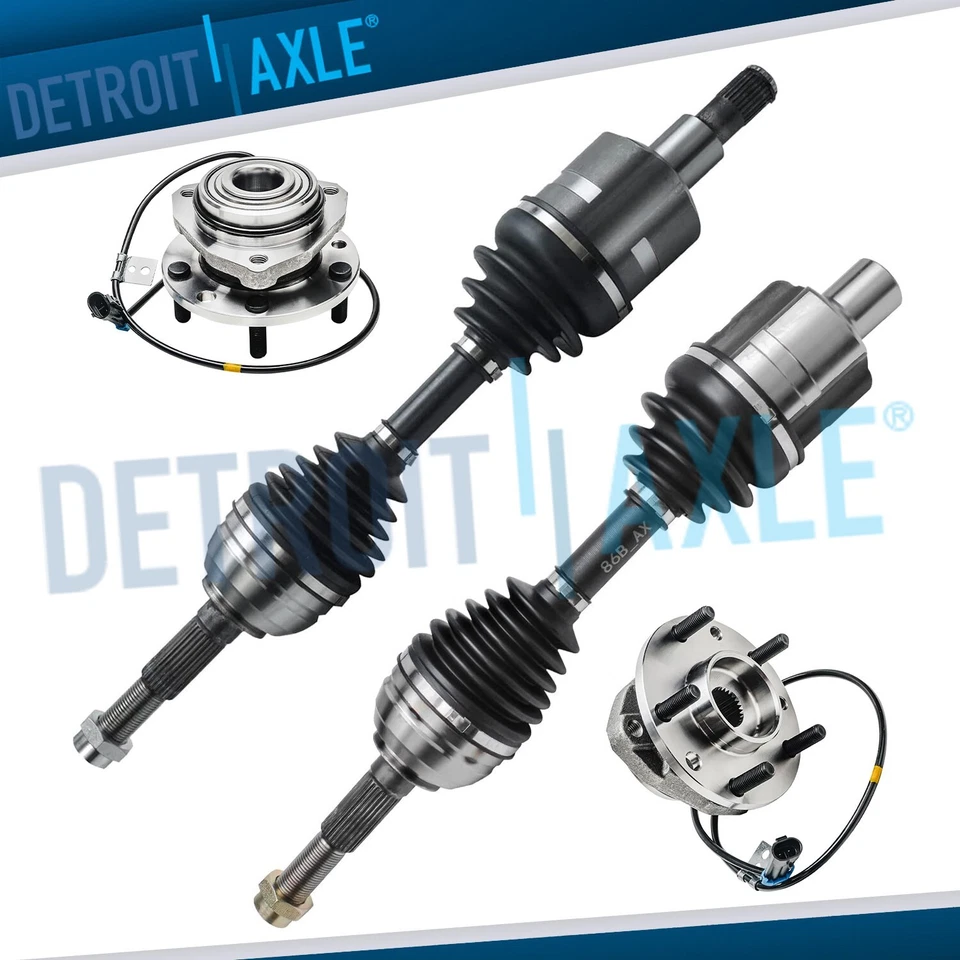 Front Wheel Bearings Hub CV Axle Shafts for Chevy Blazer S10 GMC Jimmy Bravada - Image 1 of 4