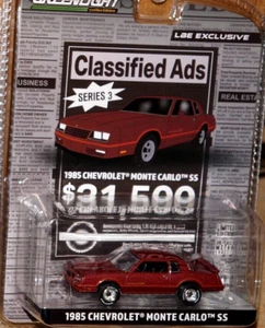 Greenlight 1/64 Scale 1985 Chevy Carlo SS Maroon New Diecast