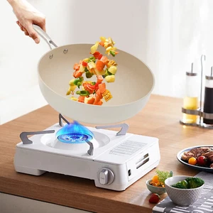 Sartén antiadherente de piedra médica de 30 cm con tapa, olla de chef saludable 4,8 L - Imagen 1 de 22