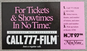 Vintage Business Card Moviephone NYC New York City - Picture 1 of 2