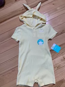 NWT Hooded One Piece Daffodil Yellow Baby Chick Pocket EASTER Sz 24 Mo CELEBRATE - Picture 1 of 4