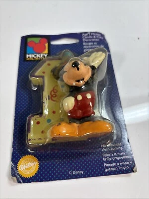 Vela Disney Vintage Mickey Mouse Ilimitado Wilton 1er Cumpleaños Pastel Topper Foto 1 de 4