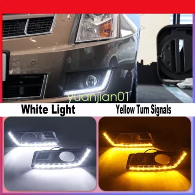 Luces de circulación diurna LED DRL faros antiniebla parachoques para Cadillac SRX 2012~2016 Foto 1 de 4