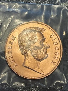 ABRAHAM LINCOLN 1.5 INCH US MINT SEALED BRONZE MEDAL - Picture 1 of 1