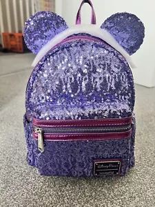 Purple Potion Loungefly Backpack Sequins Disney Parks - Picture 1 of 6