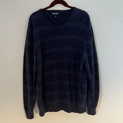 Cherokee Men’s Sweater Size XL Two-Tone Blue 100% Cotton - Image 1 of 4