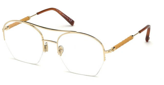 Tod's TO 5212 Gold 32A Metal Aviator Eyeglasses Frame 54-19-140 TO5212 Semi Rim - Image 1 of 2
