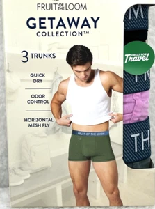 New Fruit Of The Loom Men's Size 3XL (48-50) Getaway 3 -Pack Trunks Underwear - Picture 1 of 6