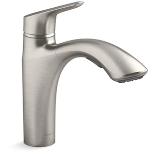 Kohler K-30468-VS Rival 1.5 GPM Single Hole Pull-Out Kitchen Faucet, Stainless - Picture 1 of 2