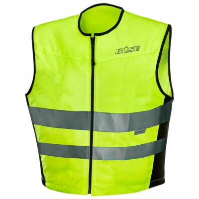 Büse Warnweste Sicherheitsweste elastisch atmungsaktiv Motorrad Roller Fahrrad