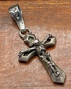 Deal Design Skeleton Crucifix Cross Sterling Silver Pendant/ Gabor A&G BWL - Picture 1 of 9