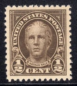 US # 551 (1925) 1/2c-MNH-Grade:XF/S95J w/PSE Cert & EFO: Offset {Nathan's Ghost} - Picture 1 of 4