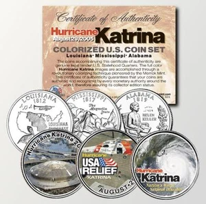 HURRICANE KATRINA STATE QUARTER U.S. MINT 3-COIN SET **$9.95** - Picture 1 of 2