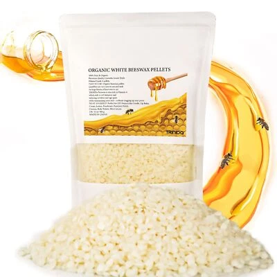 Pellets de cera de abejas 2 lb (32 oz), cera de abejas blancas 100 % orgánica para velas, abejas hágalo usted mismo... Foto 1 de 4