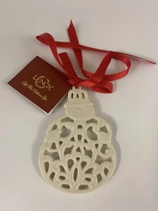 Lenox Schneemann Weihnachtsschmuck Charm, rotes Band 3 Zoll - Bild 1 von 6