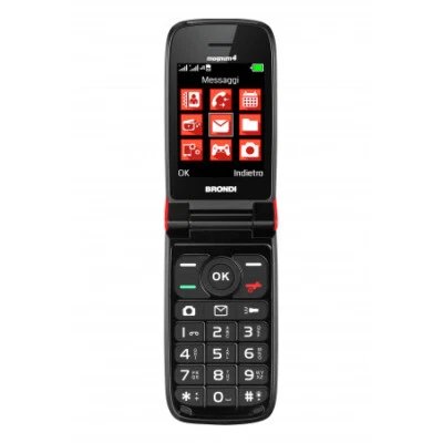 Brondi Magnum 4 Rosso Telefono Cellulare Flip con Tasti Dual Sim - Immagine 1 di 4