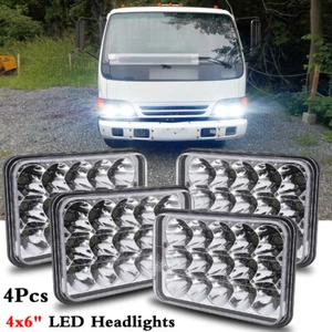 4pcs 4x6'' LED Headlight Hi/Low Beam For Forward Isuzu NPR-HD NQR GMC W3500 - Picture 1 of 11