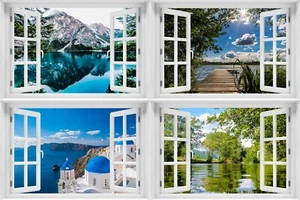 Fototapete 3D FENSTERBLICK Selbstklebende Vinyl / VLIES + Kleister - Landschaft - Bild 1 von 22