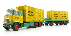Tekno 71661 Mack F700 6x4 truck with Trailer 2x 20 ft Container Rynart 1:50 - Picture 1 of 8
