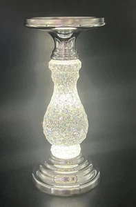 Candelabro Bath & Body Works Silver Swirling Glitter Pedestal 3 Mechas *NUEVO* - Imagen 1 de 20