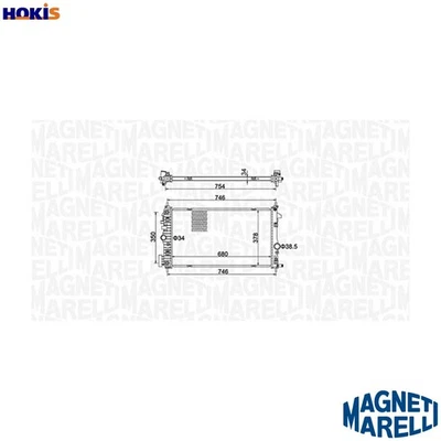 RADIATOR ENGINE COOLING 350213152300 FOR VAUXHALL INSIGNIA/Mk/II  CHEVROLET - Image 1 of 4