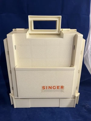 Caddy organizador retro de almacenamiento plegable cofre de costura de madera Singer de colección + EXTRAS Foto 1 de 4