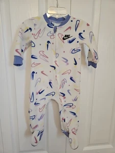 Nike fleece sleeper Girls 9 months Pajamas One Piece - Picture 1 of 7