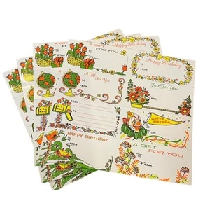 Rare Vintage Gift Card Labels Stickers Collectable HTF Birthday Gift General - Picture 1 of 2