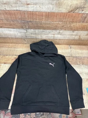 PUMA Niñas Jóvenes Negro Pullover Bolsillo Sudadera con Capucha Logo Talla L (12-14) Foto 1 de 4