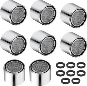 Faucet Aerator for Kitchen and Bathroom Sink, 8 Pcs Female Thread Chrome Brass 5 - Picture 1 of 12