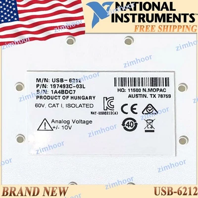 Scheda Acquisizione Dati Multifunzione USB-6212 780107-01 USB6212 Nuova NI USB-6212 780107-01 Spedizione Gratuita - Immagine 1 di 4
