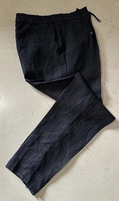 NWT $1250 Brunello Cucinelli Men Linen Drawstring Pants Black 36 US/52 Eu - Image 1 of 4