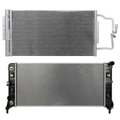 AC Condenser Cooling + Aluminum Radiator For 2014-2016 Chevrolet Impala Limited - Image 1 of 4
