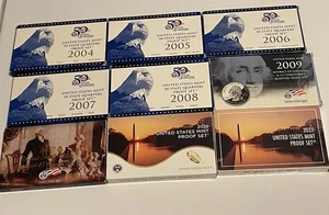 9 Proof Set Bundle! 04-09 Qtrs,2007 $1 , 2019 And 2021 Proof sets - Picture 1 of 2