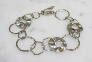 Retired SILPADA Sterling Silver Round Link Bracelet ~ 7-1/2" ~ 13.4g ~ 8-D705 - Picture 1 of 6