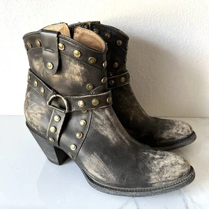 OG by Old Gringo Arnés Tachonado Envejecido Bota Botín Cuero 3" Tacón Negro 8 - Imagen 1 de 8