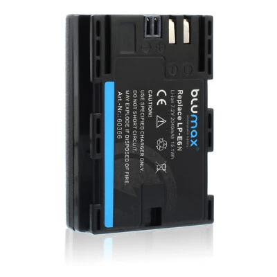 Blumax Akku für Canon LP-E6NH 2040mAh EOS R5 R6 Mark II R7 90D 7D XC15 LP-E6N